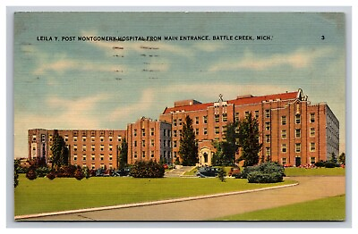 #ad Leila Y. Post Montgomery Hospital Battle Creek Michigan MI Postcard $4.49