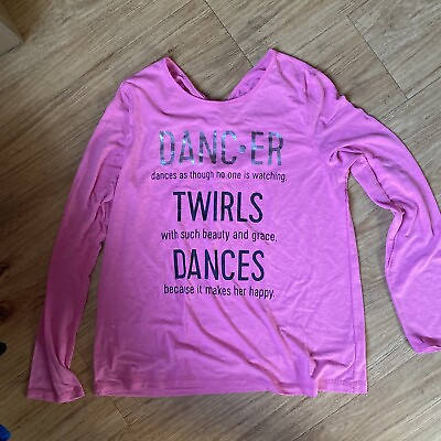 #ad Place Sport Girls XXL 16 long sleeve shirt top pink dancer $6.51