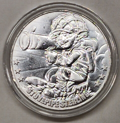 #ad 1 oz Silver Stovepipe Sterling Silver Soldier Series .999 Fine Silver Round $43.95