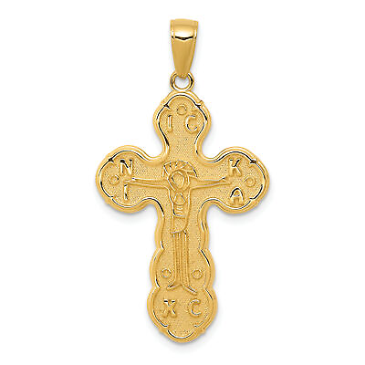 #ad 14k Satin Crucifix Pendant C3837 $371.56