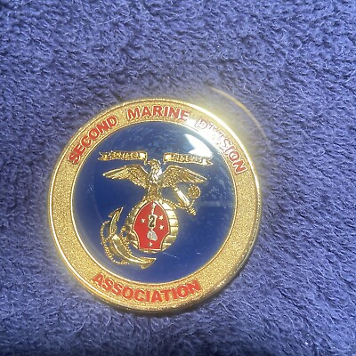#ad Rare 2nd Marine Division Association Coin Beautiful Coin $15.00
