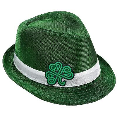 #ad RI Green Celtic Shamrock Fedora Hat $11.99