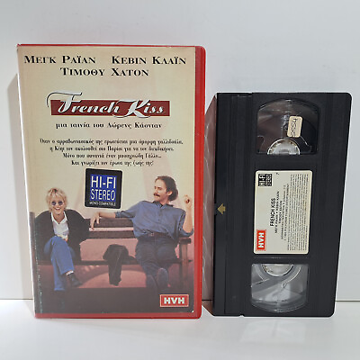 #ad COMEDY VHS TAPE French Kiss 1995 GREEK SUBS PAL Meg Ryan Kevin Kline $4.49
