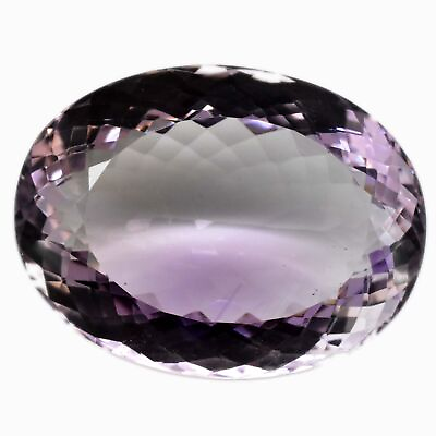 #ad 81.10 Ct Natural Amethyst Violet Oval Cut Certified Brazilian Untreated Gemstone $48.09