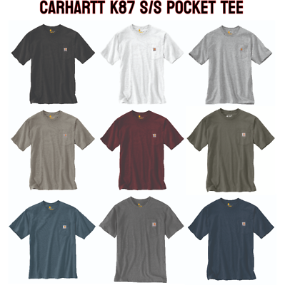 #ad Carhartt K87 Loose Fit Short Sleeve Heavy Weight Pocket T Shirt $19.99