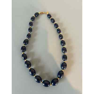 #ad Womens necklace blue beads with clasp $18.00