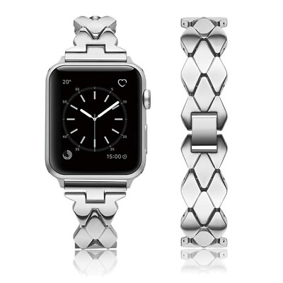 #ad Ladies Strap Stainless Steel Bracelet Wristband For Apple Watch Series 38mm 40mm $9.69