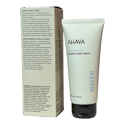 #ad AHAVA Deadsea Water HAND Cream 3.4 oz Tube Boxed Minerals Hydrating Softening $13.98