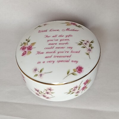 #ad With Love Mother Russ Fine Porcelain Jewelry Accessory Holder Japan MOTHER#x27;S DAY $11.90