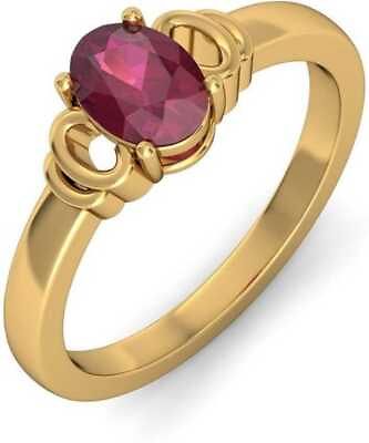 #ad Natural Ring Ruby Size Gold plating Jewelry Gemstone Handmade 5 Carat Solid 925 $46.55