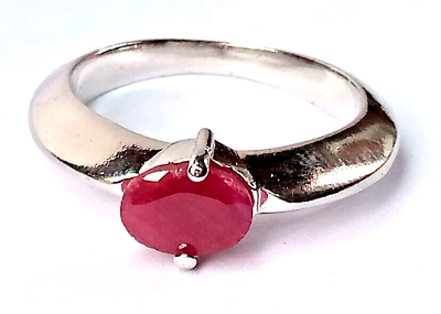 #ad Natural Ruby Sterling Silver 925 Gemstone Jewelry Ring $54.31