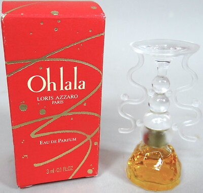 #ad Oh la la Perfume Parfum Loris Azzaro Mini .10 oz 3ml Fancy Chalice Bottle French $16.99