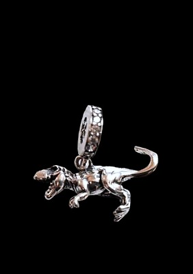 #ad Pandora Size Charm Dangle T Rex Dinosaur Jurassic Crystal amp; Silver 925 🦖🦕USA $13.99