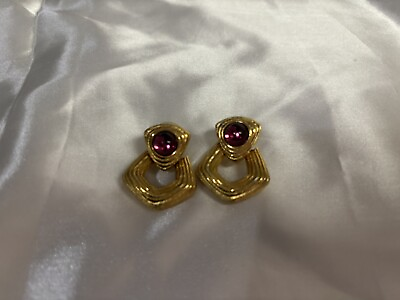 #ad RARE VINTAGE GIVENCHY CABOCHON EARRINGS $160.00