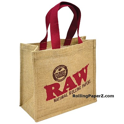 RAW Rolling Papers BURLAP Carry All TOTE BAG Limited Edition Collectible $13.88