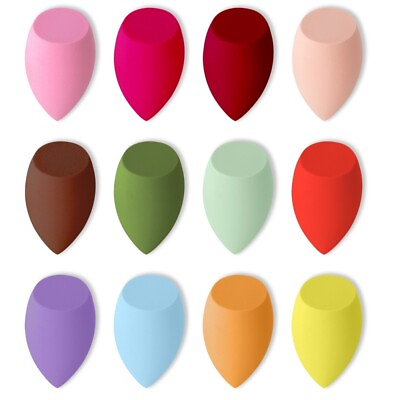 #ad 12pcs Makeup Cosmetic Foundation Blender Sponge Puff Assorted Color Latex Free $10.44