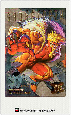 #ad 1995 Fleer Ultra X Men Insert Card Hunters Stalkers #6 Sabretooth AU $10.00