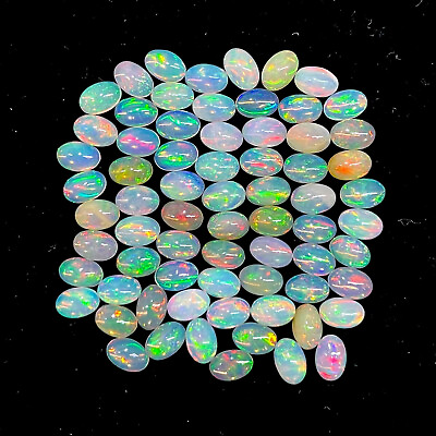#ad #ad 6 Pcs Natural Opal 6x4mm Oval Flashy Untreated Loose Cabochon Gemstones Lot $15.00