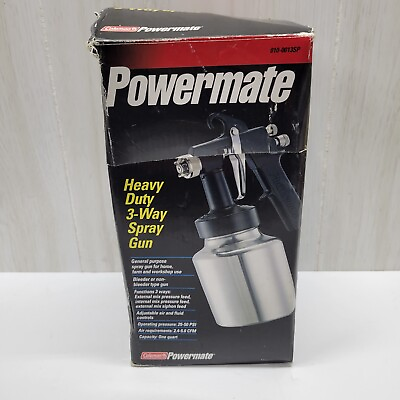#ad Coleman Powermate Heavy Duty 3 Way Spray Gun Open Box holds 1 quart $14.99