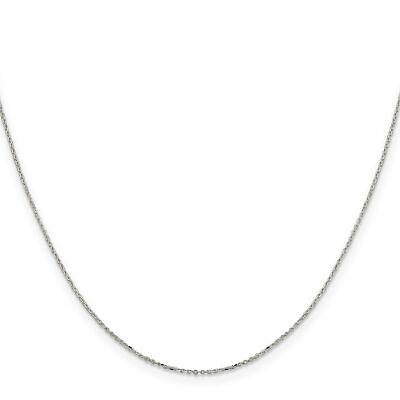 #ad Sterling Silver 1mm 8 Sided Diamond Cut Cable Chain Necklace $23.99