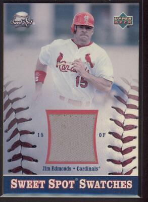 #ad 2002 Jim Edmonds UD Sweet Spot Relic Cond Note #S JE F573 $3.00