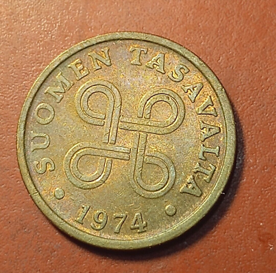 #ad *Finland * 5 penniä * 1974 * Copper * Condition 1* GBP 10.13