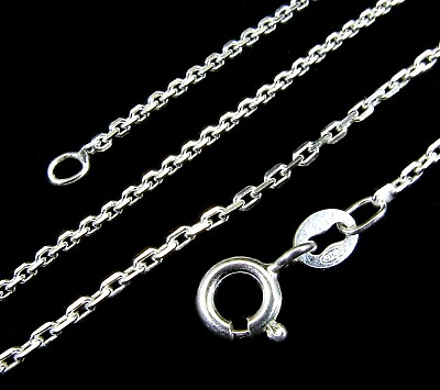 #ad 1.4MM Solid 925 Sterling Silver Italian Anchor Link Cable Chain Made in Italy $17.21
