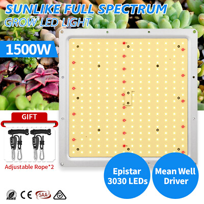#ad 1PCS V99GROW 1500W LED Grow Light Sunlike Full Spectrum For All Stage Plant BR $39.99