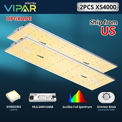 #ad VIPARSPECTRA 2PCS XS4000 Led Grow Lights Full Spectrum for Indoor Veg Flower IR $680.99