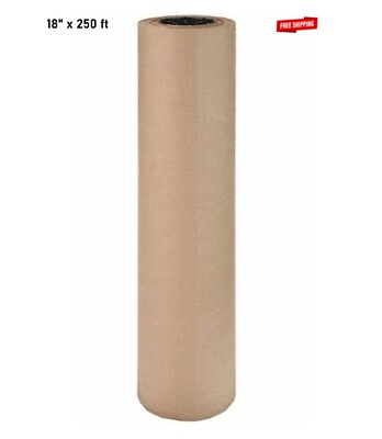#ad 18quot; x 250 ft Brown Kraft Paper Recycled Roll Packaging Shipping Wrapping $21.63