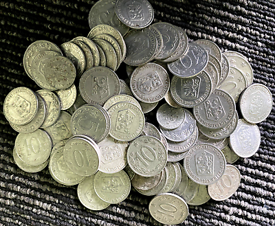 #ad Socialist Czechoslovakia Aluminum Coin 1953 1976 Circulated World Coins $1.85