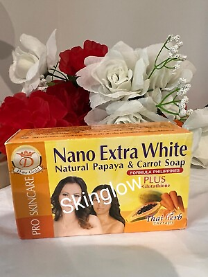 #ad ORIGINAL Nano Extra White Natural Papaya amp; Carrot Soap Plus Glutathion X1 $15.99