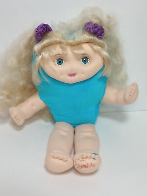 #ad QVC Shareables 14quot; Plush Toy Doll Blue Backpack VALENTINES HEART 1994 Vintage $14.40