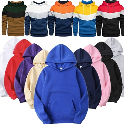 #ad Men#x27;s Sweatshirt Fleece Hoodie Long Sleeve Sweater Top Fashion Hooded Pullover $15.63