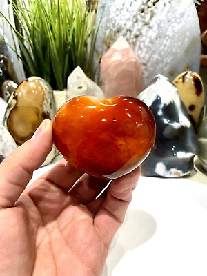 #ad Carnelian Crystal Stone Rock Heart Shape Healing Crystals Yoga Reiki 3quot; ZENDA $35.00