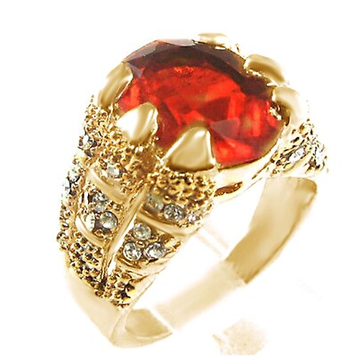 #ad 4.00 Ct Mens Vintage Ring Simulated Ruby Yellow Gold Plated 925 Solid Silver $193.57