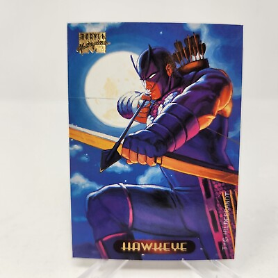 #ad 1994 Marvel Masterpieces #49 Hawkeye Trading CardHildebrandt Brothers b29 $3.86