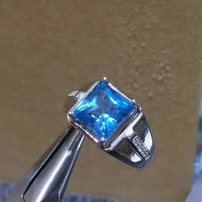 #ad Certified Natural Blue Topaz 925 Sterling Silver Handmade Ring Gift Free Ship $255.00