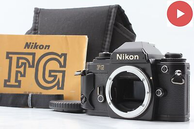 #ad RARE quot;Dquot; DEMO Near MINT Case amp; Strap Nikon FG Black SLR Film Camera From JAPAN $84.99