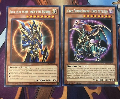 #ad YuGiOh Black Luster Soldier Envoy of the Beginning Chaos Emperor Dragon Set $3.89