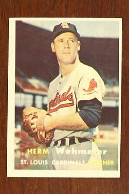 #ad Vintage 1957 Baseball Card TOPPS #81 HERM WEHMEIER St Louis Cardinals Pitcher $9.45
