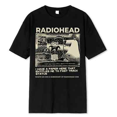 #ad Radiohead T Shirt Men Vintage Classic Tees North America Tour Rock Boy Camisetas $27.95