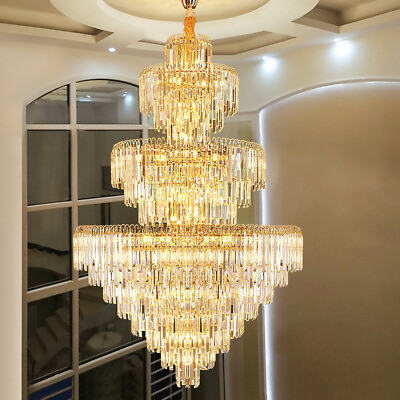 #ad TOP LED Modern K9 Crystal Chandelier Light Ceiling Villa Stairs Lighting Fixture $1102.07