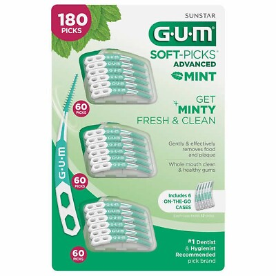 #ad GUM Soft Picks Advanced Mint 180 count free shipping $16.99