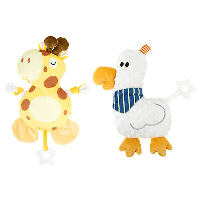 #ad Stuffed Animal Teether Toys Adorable Kids Pacifier Safe Teething Baby Comforter $11.60