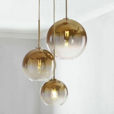 Glass Ball Pendant Island Light Gradient Hanging Lamp Ceiling Fixture Modern $83.66