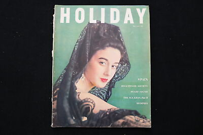 #ad 1954 MAY HOLIDAY MAGAZINE SENORITA MARIA TERESA DEL RIO COVER E 10014 $75.00
