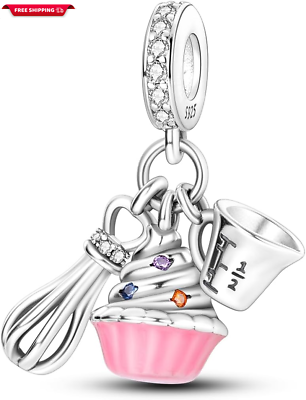 #ad 925 Sterling Silver Charms for Bracelets Necklace European Jewelry Pendant Beads $27.71