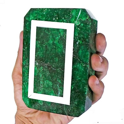 #ad 4000 Cts Natural Huge Green Brazilian Emerald Museum Size Gemstone Octagon Cut $121.00
