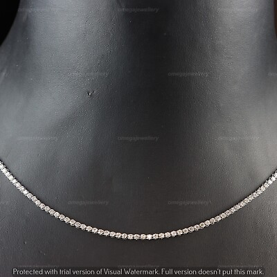 #ad 2.07CT Certified Genuine Diamond Tennis Necklace 14K White Gold 16 Inch Women#x27;s $1706.13